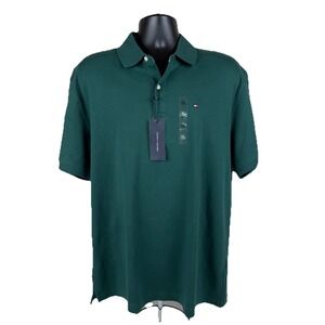 Tommy Hilfiger Soft Cotton Polo Shirt Men's XL Green Regular Fit New $59.50